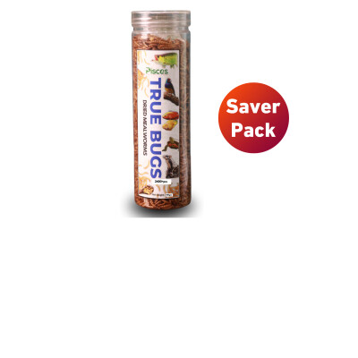 True Bugs Dried Mealworms 550 ml (Saver Pack) 2400+ pcs